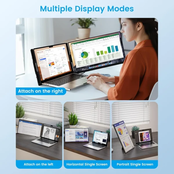 P5 15.6 Inch Laptop Monitor Extender Dual Screen - Image 3